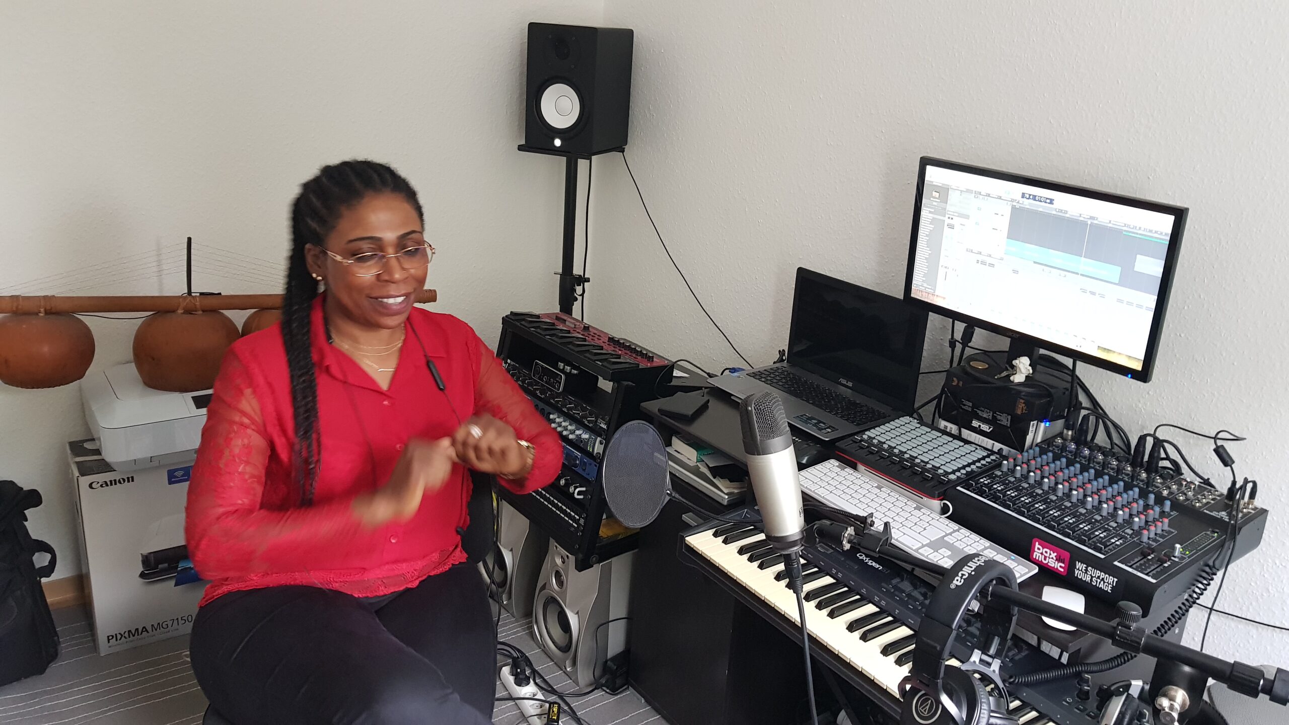 L'artist Bibron en studio